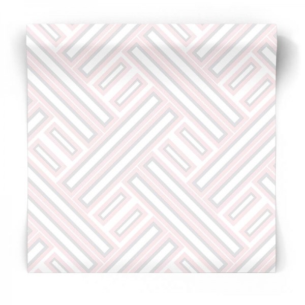 Różowa tapeta w geometryczne wzory GX37601