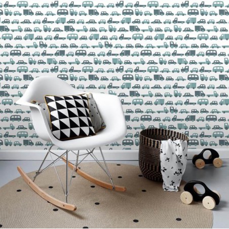 Tapeta dziecięca dla chłopca samochody