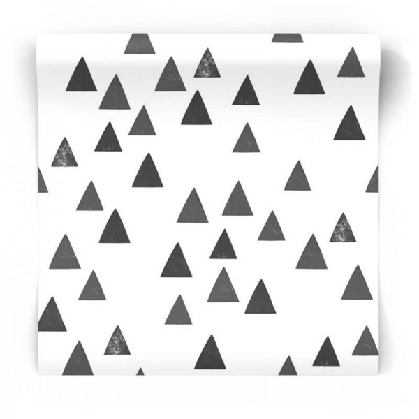 Czarno białe trójkąty tapeta skandynawska 139057