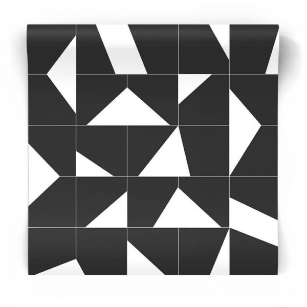 Czarno biała tapeta geometryczne wzory 139087