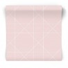 Różowa tapeta geometryczna 139091