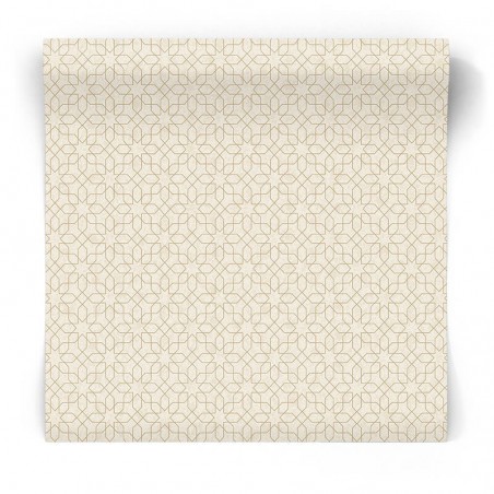 Tapeta beżowa złoty wzór glamour W78184