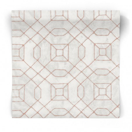 Tapeta geometryczna różowa W78215