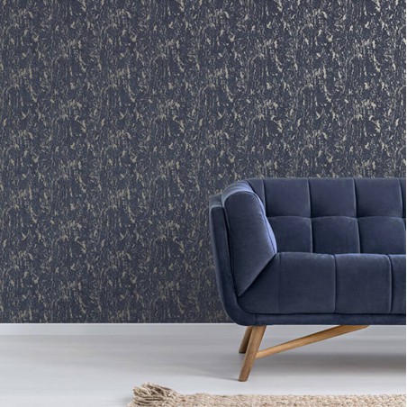Granatowa tapeta tłoczona winylowa