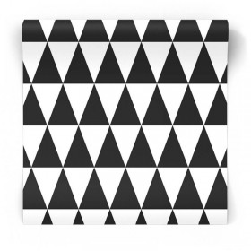 Tapeta w czarno białe trójkąty