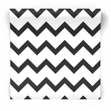 Tapeta biało czarny zygzak