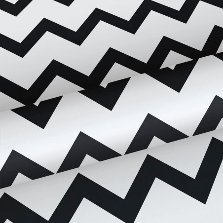 Tapeta w czarno biały zygzak 139115