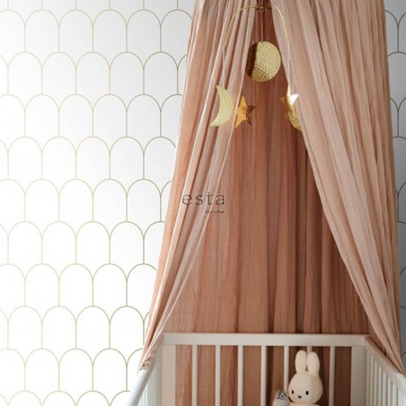 Tapeta art deco złota