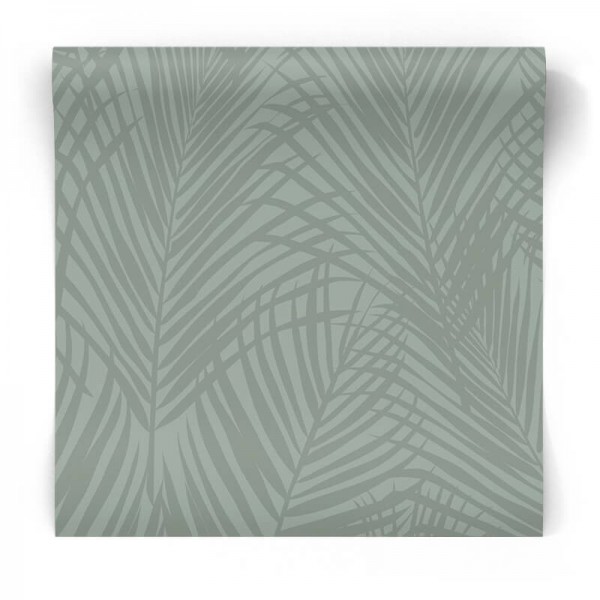 Zielona tapeta w liście palmy 347709