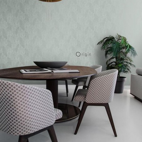 Seledynowa tapeta do jadalnii