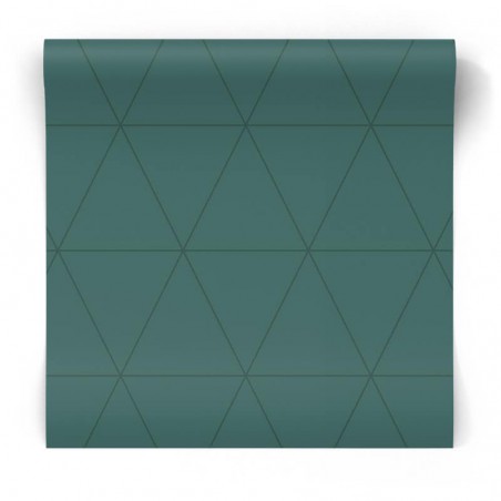 Tapeta w trójkąty morska zieleń 347717