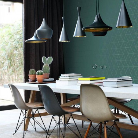 Tapeta 347717 szmaragdowa w trójkąty