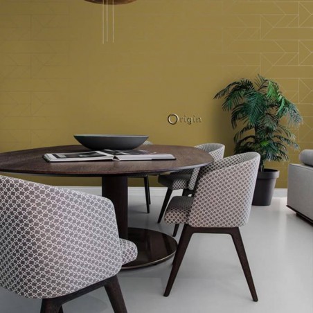 Tapeta 347723 musztardowa w linie