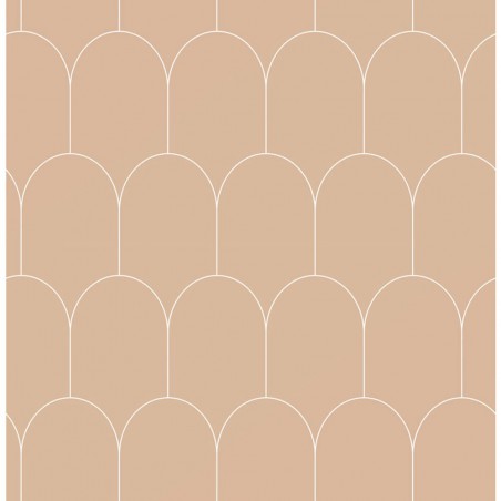 Różowa tapeta art deco