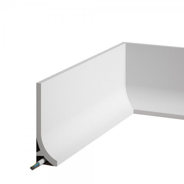 Listwa oświetleniowa LED biała przypodłogowa - Mardom Decor QS011 - 13,5 cm