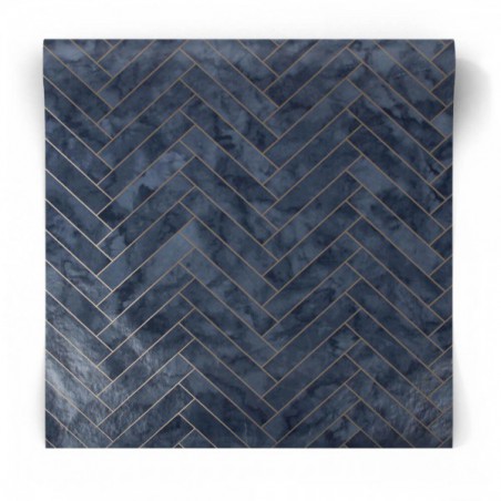 Granatowa tapeta do łazienki 112645