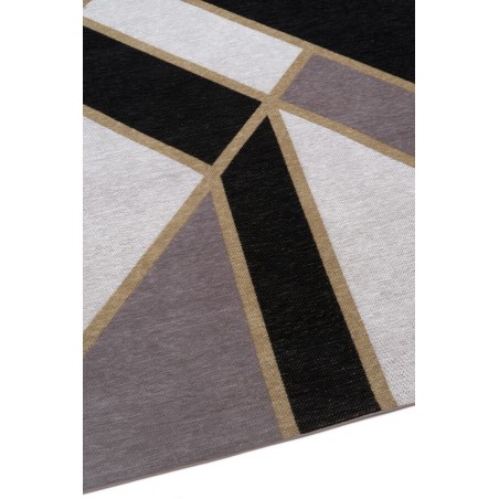 Dywan czarno żółto szary