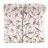 Tapeta Uccelli - Fornasetti - Cole & Son Różowa tapeta z motywem przyrodniczym