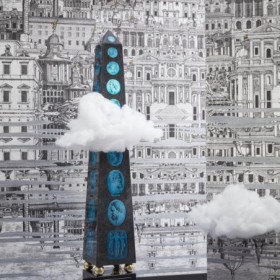 Tapeta Riflesso - Fornasetti - Cole & Son tapeta w stylowe budynki 2