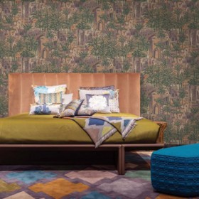 Wielobarwna tapeta z motywami etnicznymi 65831 2