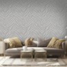 srebrno-szara tapeta w klasycznym salonowym pomieszczeniu
