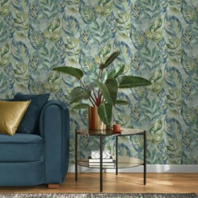 Tapeta w tropikalne liście 36110 2