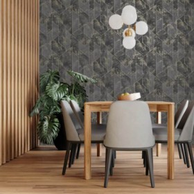 tapeta w geometryczne wzory w odcieniach szarości 36120 2