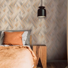 Wielokolorowa tapeta ze wzorami geometrycznymi 36191 2