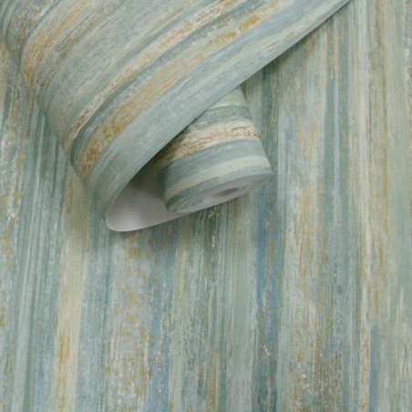 Flizelinowa tapeta w pasy w kolorach ziemi