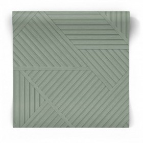 Flizelinowa geometryczna tapeta ścienna paski pastelowa zielona 91412