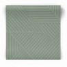 Flizelinowa geometryczna tapeta ścienna paski pastelowa zielona 91412