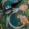 Flizelinowa tapeta 91432 na rolce kwiaty liście kratownica