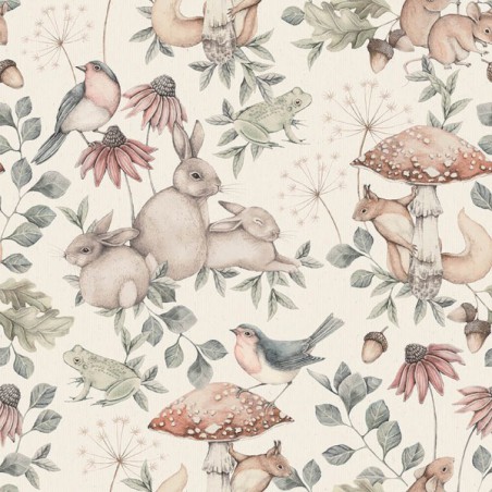 dziecięca tapeta z motywem roślin i zwierząt 7483 Borastapeter
