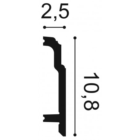 Biała listwa przypodłogowa SX155 Orac Decor
