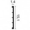 Wymiary listwy przypodłogowej SX168 Orac Decor
