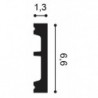 Listwa ścienna SX157 o wysokości 6,6 cm