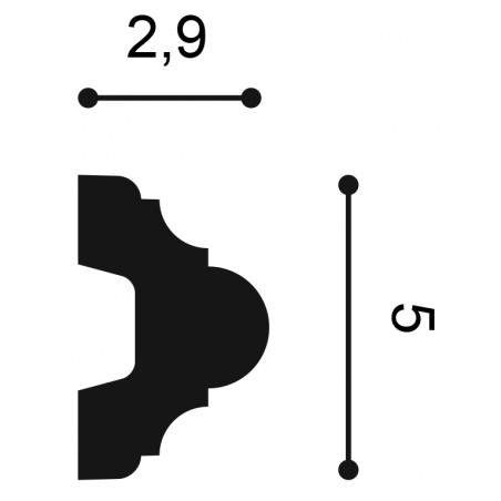 Narożnik na ścianę do klasycznych aranżacji P4020 Orac Decor