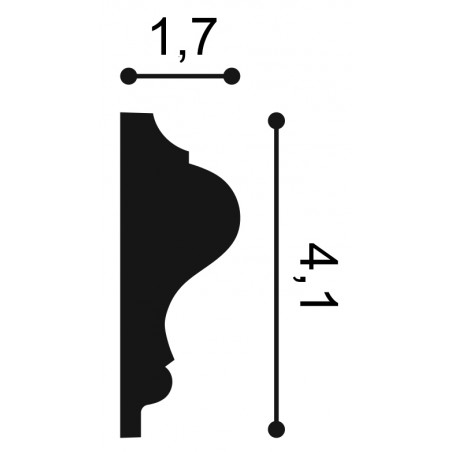 Nieduży narożnik do profili ściennych P8030 Orac Decor