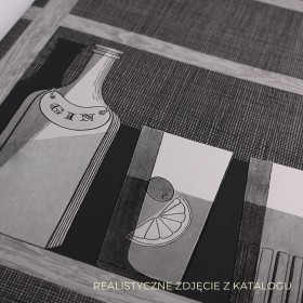 Tapeta Cocktails - Fornasetti - Cole & Son kieliszki oraz butelki na ścianie 2