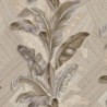 Tapeta 49304 z motywem liści beżowa
