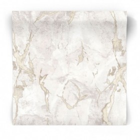 Biała tapeta ścienna 49350 imitacja marmuru kamienia naturalnego