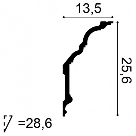 Listwa wykończeniowa sufit biała GZYMS C340 Orac Decor