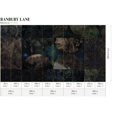 Wymiary geometrycznej tapety MU13043