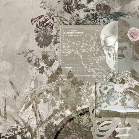 Kwiatowa fototapeta w odcieniach szarości