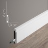 Biała listwa przypodłogowa MD027 6 cm - Mardom Decor