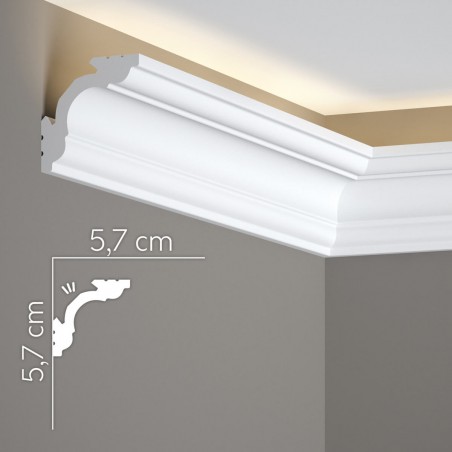 Biała matowa listwa oświetleniowa przysufitowa MDB150