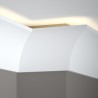 Dekoracyjna biała listwa przysufitowa LED Mardom Decor 10,6 cm