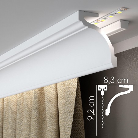 Listwa karniszowa oświetleniowa biała