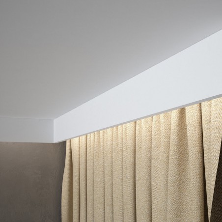 Prosta listwa maskująca biała LED Mardom Decor 4,1 cm