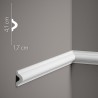 Zdobiona niska biała listwa ścienna MD332 4 cm - Mardom Decor